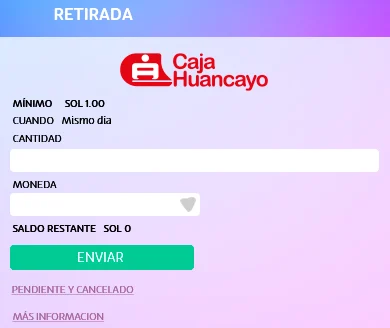Retirada Caja Huancayo en UZU